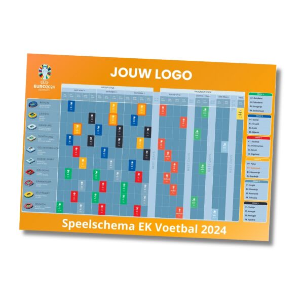 De Bestelbox Geschenken | EK 2024 Speelschema Bedrukken Met Logo