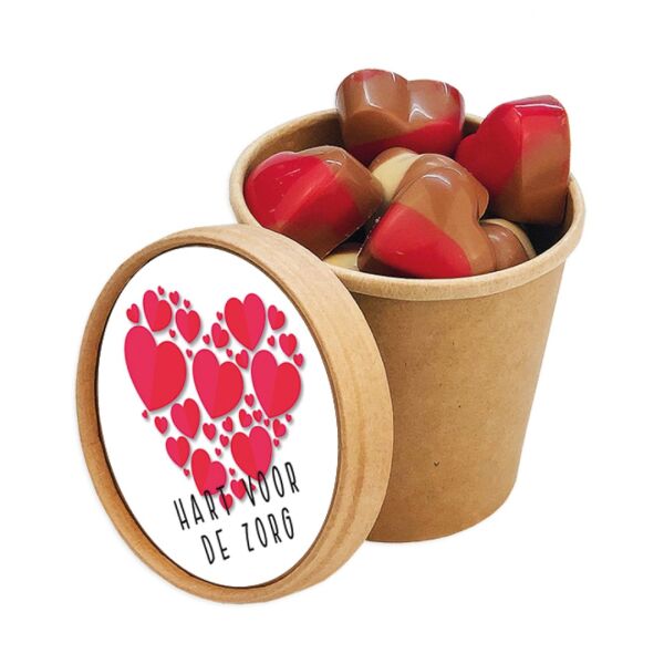 Bio snoepbeker Chocoladehartjes - 180 gram 