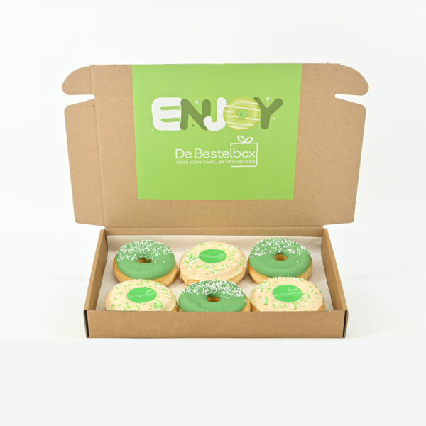 Gepersonaliseerde Grote Donuts met logo - 6 Stuks 